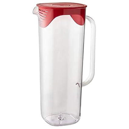 Buy Ikea Grumlig Jug With Lid Red Transparent 1 7 L 57 Oz