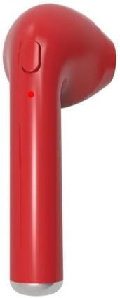 Leaden Mini Stereo Earbuds Wireless Bluetooth Earphone HBQ-i7 V4.1 Headset In-Ear Headphones Hands-Free Calling for iPhone 7 7 plus 6 6S Android SmartphonesTablets( Single Right Ear) (Red-R)
