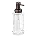 InterDesign Hamilton Glass Foaming Soap Dispenser Pump for Kitchen and Bathroom Countertop - Clear/Bronze