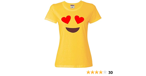 Womens Smiling Heart Eyes T-Shirt 