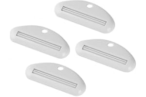 CAUAOA 5Pcs White Toothpaste Squeezer,Plastic Toothpaste Tube Squeezer Dispenser,Toothpaste Clips for Saving Toothpaste,Simple and Practical, Kid Friendly,Bathroom Safety, Aids and Accessories