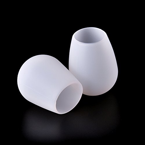 DEWEL Silikon Weingläser Wein-Set mit 4 Gläsern Unbreakable Silikon-Becher 12 oz, spülmaschinenfest bruchsicher Stemless… – Bild 7