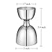 Hiware Double Cocktail Bar Jigger, 18/8 Stainless Steel Bell Measuring Jigger - 1 oz x 2 oz