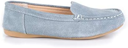 Fenside Country Clothing Ladies Genuine Suede Leather Moccasin Slip-On Loafer Shoes - Comfortable All Day Wear Flats