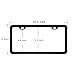 DKMHA Matte License Plate Frame with Chrome Screw Caps, 2Pcs 2 Holes Black License Plate Frames, Car License Plate Covers for US Vehicles