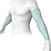 N-rit Compression Cooling Arm Sleeves for Men and Women, UV Sun Protection, Ideal for All Sports and Activities. Made in Korea [Light Blue]