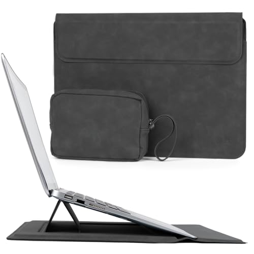 Allinside 13-14 Zoll Laptop Sleeve Case für MacBook Pro 14" 2021-2026/MacBook Air 13" 2010-2017/MacBook Pro 13" 2010-2015, wasserdichte matte PU-Leder