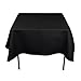 Gee Di Moda Square Tablecloth - 70 x 70 Inch Black Table Cloth for Medium Square or Round Tables - Heavy Duty Washable Fabric - for Buffet Table, Holiday Party, Dinner, Wedding & Baby Shower