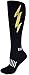 MOXY Socks Black with Yellow Insane Bolt Fitness Knee-High Socks