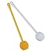TOOGOO(R) 2Pcs Honey Dipper Jam Stir Sticks Long Handle Yellow + White