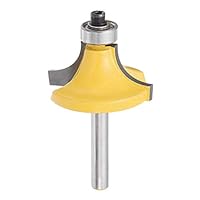 Zebery 1/4 Inch Shank 3/4 Inch Radius Carbide Round Over Edging Router Bit Wood Working Cutter