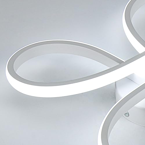Comely 30W 3400LM LED Ceiling Light Flower Ceiling Light White LED Lamp for Different Rooms Like Bedroom Living Room Cool White 6500K Larger Size 40cm Diagonal