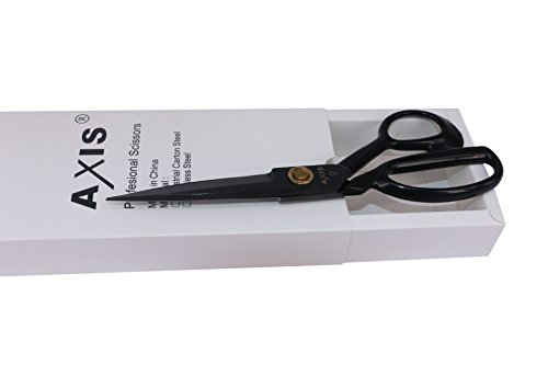 Axis Scissors 9 Inch Black - Professional Heavy Duty Industrial Strength High Carbon Steel Shears for Fabric Leather Paper Sewing Craft Home Office Artists Students Tailors Dressmakers - Thumbnail 4