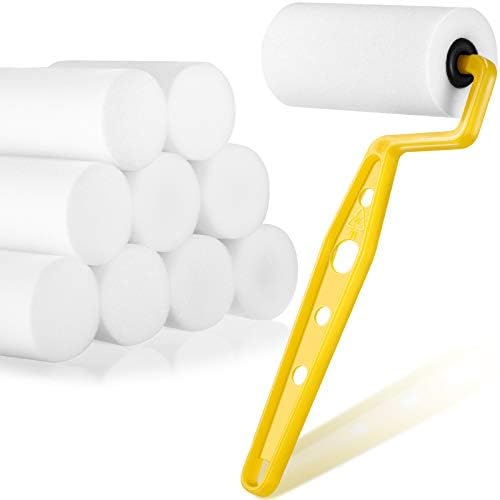 Foam Trim Roller 3Inch Trim Paint Roller with 10 Pieces 3 Inch Foam