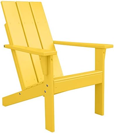 Porchgate Amish Made Heavy Duty Modern Adirondack Chair (Sunshine Yellow)