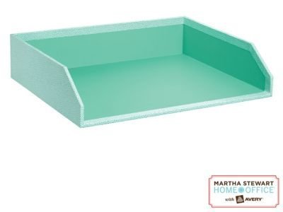 Martha Stewart Home OfficeTM with AveryTM Stack+FitTM Shagreen Stackable Inbox, Blue
