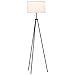 Amazon Brand – Rivet Mid-Century Modern Tripod Standing Floor Lamp with Drum Shade, Bulb Included, 58.25