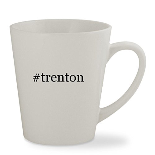 #trenton - 12oz Hashtag White Sturdy Ceramic Latte Cup Mug