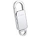 Mini Voice Recorder, 8GB USB Sound Audio Digital Voice Recorder with 96 Hrs Capacity for Lectures, Voice Activated, MP3 Metal Casing Keychain by Seanme(Silver)