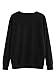 MakeMeChic Women's Cute Graphic Cat Print Casual Long Sleeve Pullover Sweatshirt Tops A Black L
