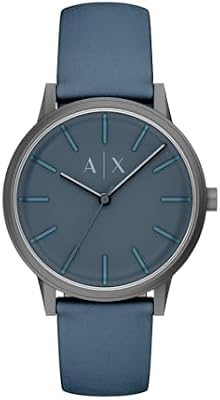 Relógio masculino, movimento de quartzo de três mãos e caixa de 42 mm com correia de couro
