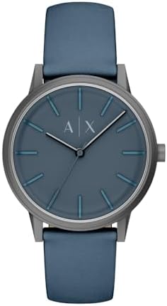 Reloj para Hombre, Movimiento de Cuarzo de Tres Agujas y Caja de 42 mm con Correa de Cuero