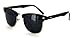 Retro Sun Sunglasses with Vintage Frames and Dark Tint for Modern, Stylish Men and Women (Black/Silver, 52)