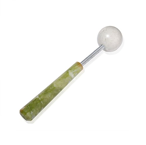 Chinese Jade Roller /Massage Ball Facial / Body Massager Beauty Tool -Rejuvenates Face and Neck Skin, Face Slimmer, Anti-aging Cold Therapy - Jade Massage Ball