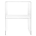MyGift 24 Inch Acrylic Nightstand with 2 Tier Display Shelf, Clear Acrylic Side Table for Living Room Bedside Bedroom, Decorative Clear Home End Table