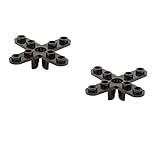 Lego Parts: Plane/Helicopter Propeller 4 Blade - 5 Diameter with Rounded Ends (Service Pack of 2 - Black)