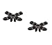 Lego Parts: Plane/Helicopter Propeller 4 Blade - 5 Diameter with Rounded Ends (Service Pack of 2 - Black)