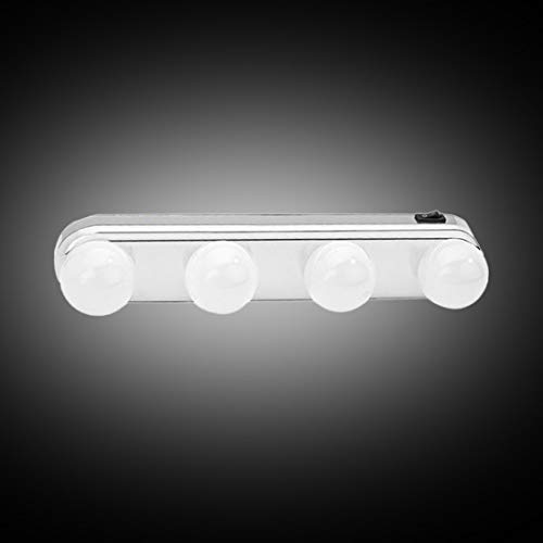 Studio Glow Make Up Light Super Bright 4 LED Bulbs Portable Cosmetic Mirror Light Kit Battery Powered Makeup Light - Thumbnail 4