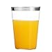 Munfix 100 Silver Plastic Tumblers - 14 Oz Clear, Elegant Party Cups with Silver Rim, Perfect for Weddings and Events