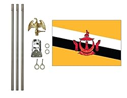 Brunei 3x5 ft Outdoor Flag and Flag Pole