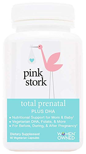 Pink Stork Total Prenatal Vitamins with DHA and Folic Acid: Doctor Formulated, Folate + Iron + Biotin + Vitamin D…