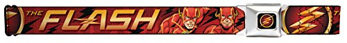 The Flash/logo3/poses Black/red/gold Seatbelt Belt