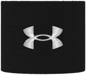 UA Performance Wristband pack de 2 muñequeras para hombre, accesorios de entrenamiento, hombre, Negro, Talla única — foto 2 de 6