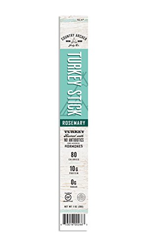 Country Archer Paleo Certified Gluten/Antibiotic Free Turkey Stick, Rosemary, 24 Count