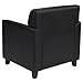 Flash Furniture Hercules Diplomat Series LeatherSoft Upholstered Side Reception Chair, Lobby Chair with Cushions and Flared Arms, Black