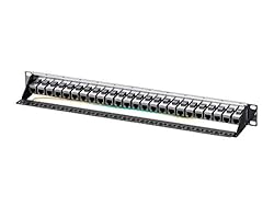 Monoprice Cat6 1U Patch Panel - 19in, with Loaded
