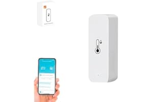 IHSENO Zigbee Temperature Humidity Monitor Tuya Humidity Sensor,App Records,ZigBee Hub Required,Remote Monitoring for Tuya Smart Home Automation for Home, Office, Garden (1)