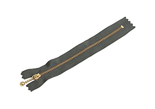 Y.K.K 玉付ファスナー 20cm 10本入 スモークグレー 3G20-860