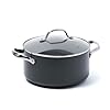 GreenPan-Casserole-Dish-with-Lid-Non-Stick-Toxin-Free-Ceramic-Casserole-Induction-Oven-Safe-Cookware-24-cm51-Litre-Grey GreenPan Valencia Pro Hard Anodised Healthy Ceramic Non-Stick 24cm / 5.1 Litre Stock Pot with Lid, PFAS-Free, Induction…
