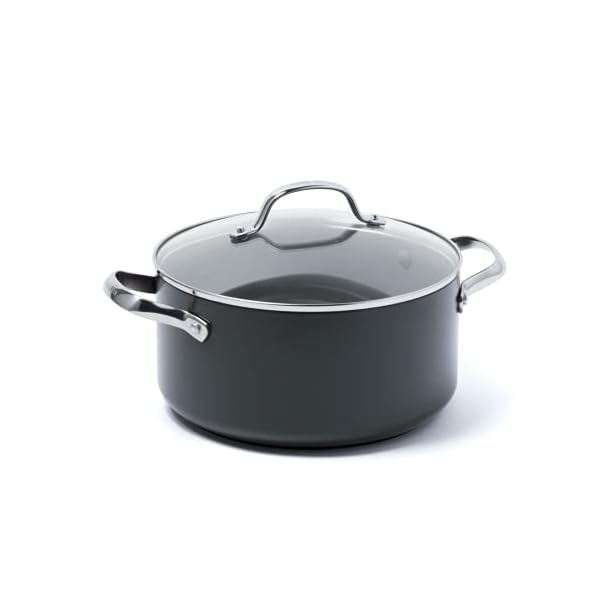 GreenPan-Casserole-Dish-with-Lid-Non-Stick-Toxin-Free-Ceramic-Casserole-Induction-Oven-Safe-Cookware-24-cm51-Litre-Grey GreenPan Valencia Pro Hard Anodised Healthy Ceramic Non-Stick 24cm / 5.1 Litre Stock Pot with Lid, PFAS-Free, Induction…