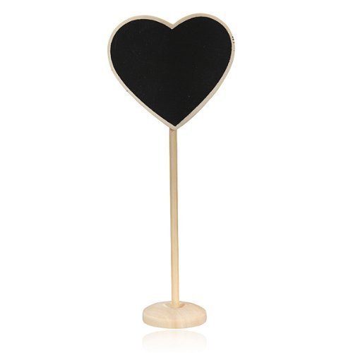 Resulzon Mini Heart Chalkboard Blackboard with Stand Wedding Party Table Numbers Place Card Favor Tag Plant Marker ï¼ˆpack of 12ï¼‰