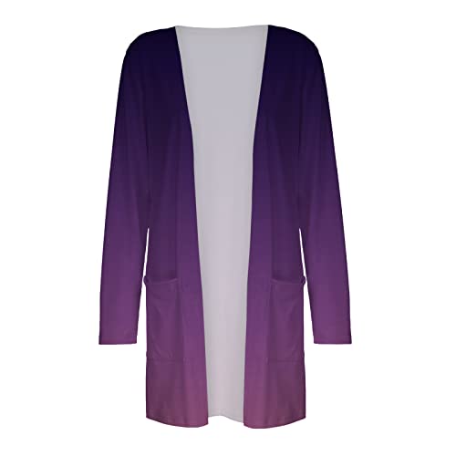 Cardigan for Women Dressy Lightweight Long Sleeve Blouse Open