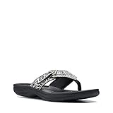 Clarks Women's Breeze Sea Flip-Flop, Black/White