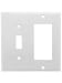Leviton 80405-W 2 Pack 2-Gang 1-Toggle 1-Decora/GFCI Device Combination Wallplate, White