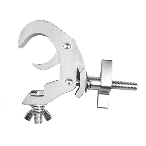 Stage Lighting Clamps for DJ Spot Lighting Aluminum alloy 6061 Lighting Mount Light Hook Heavy Duty 330lb Fit 40-52mm Pipe OD, 10mm Diameter Aperture