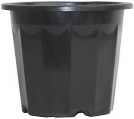 ALEKO Round Black Thermoformed Nursery Plastic Garden Seedlings Pots for Plants and Flowers, Lot of 50 | Plastic Pots